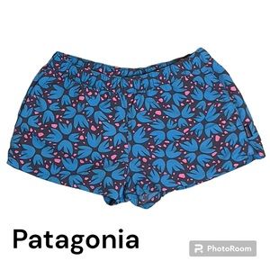 Patagonia Women’s Shorts Barely Baggies 2.5" Pollen Confetti Blue Size Small